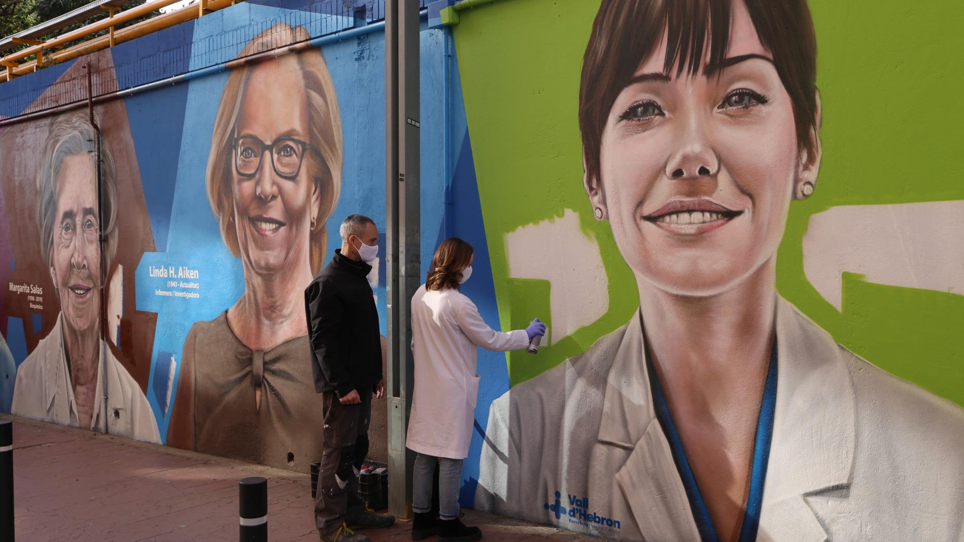 Mural pioneres Vall d'Hebron