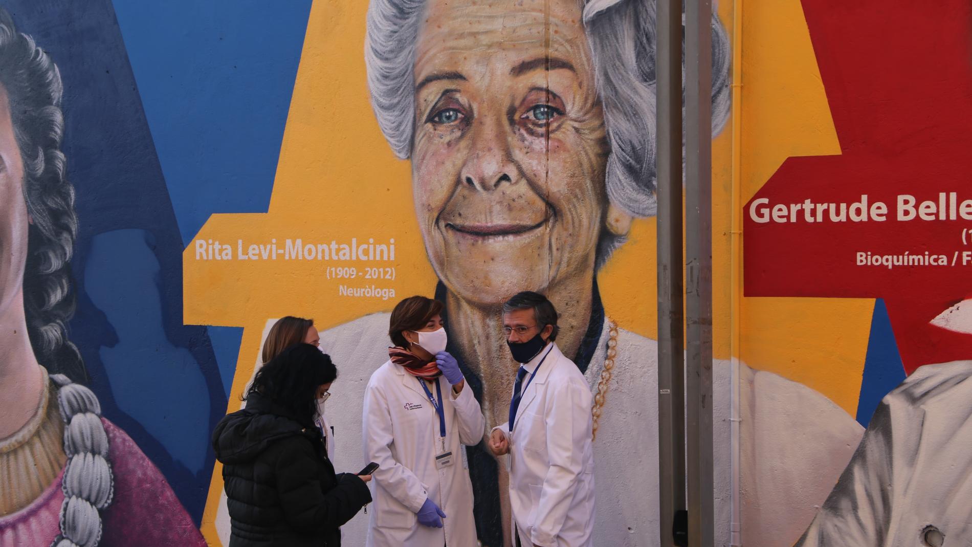 Mural pioneres vall d'Hebron