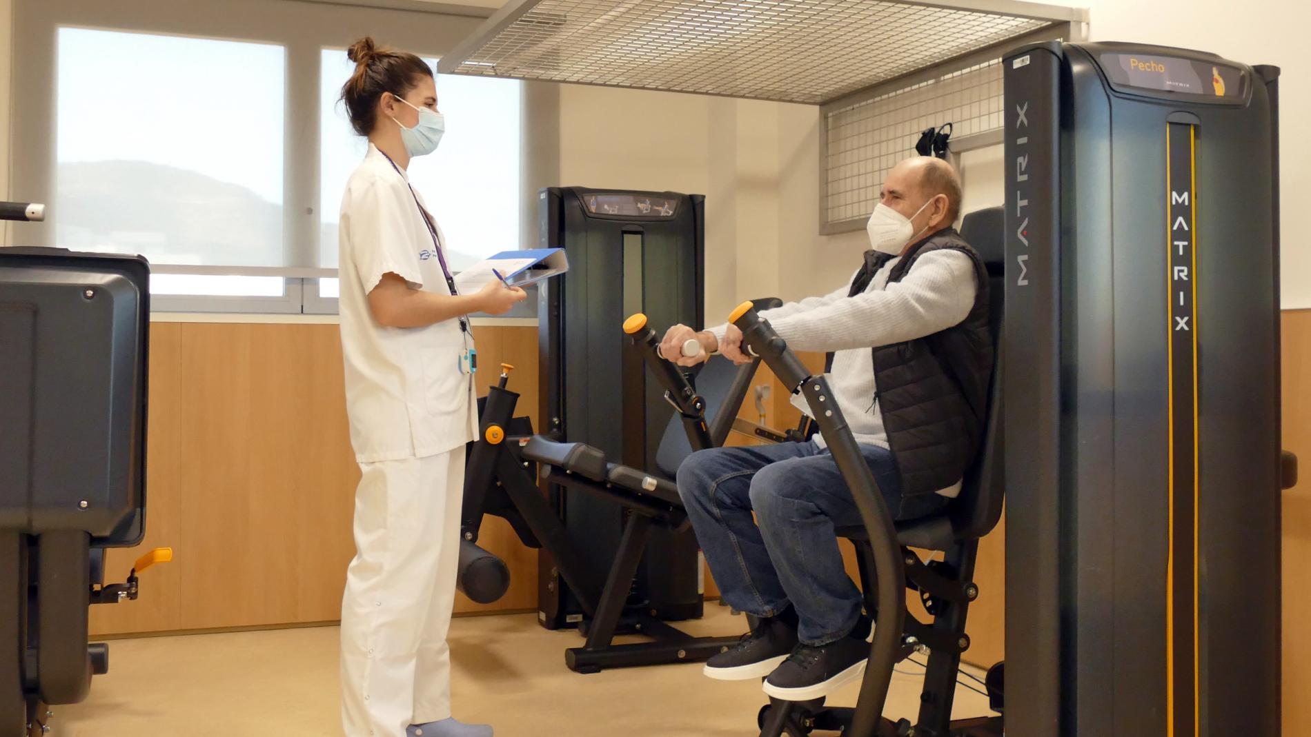 Pacient fent exercici físic