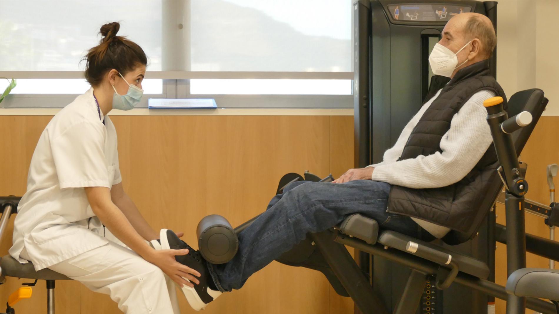 Pacient fent exercici físic