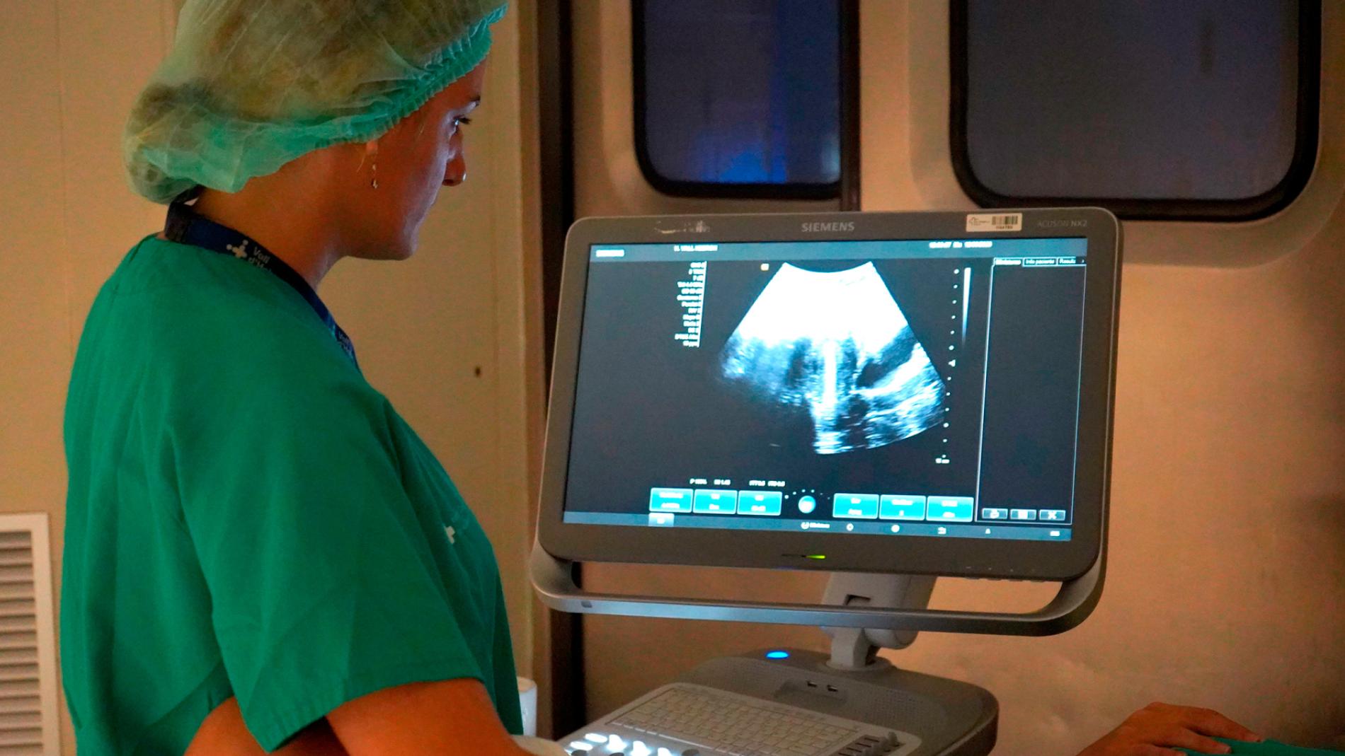 Ecografia a una dona