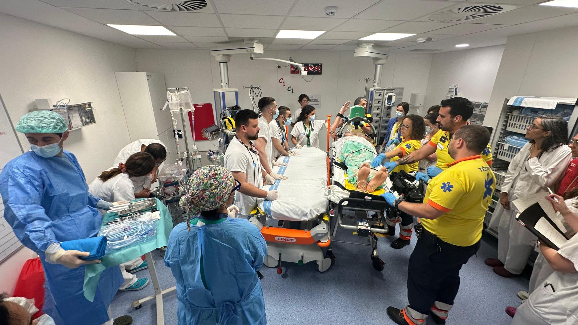 Simulació d'ECMO amb equips de Vall d'Hebron i SEM