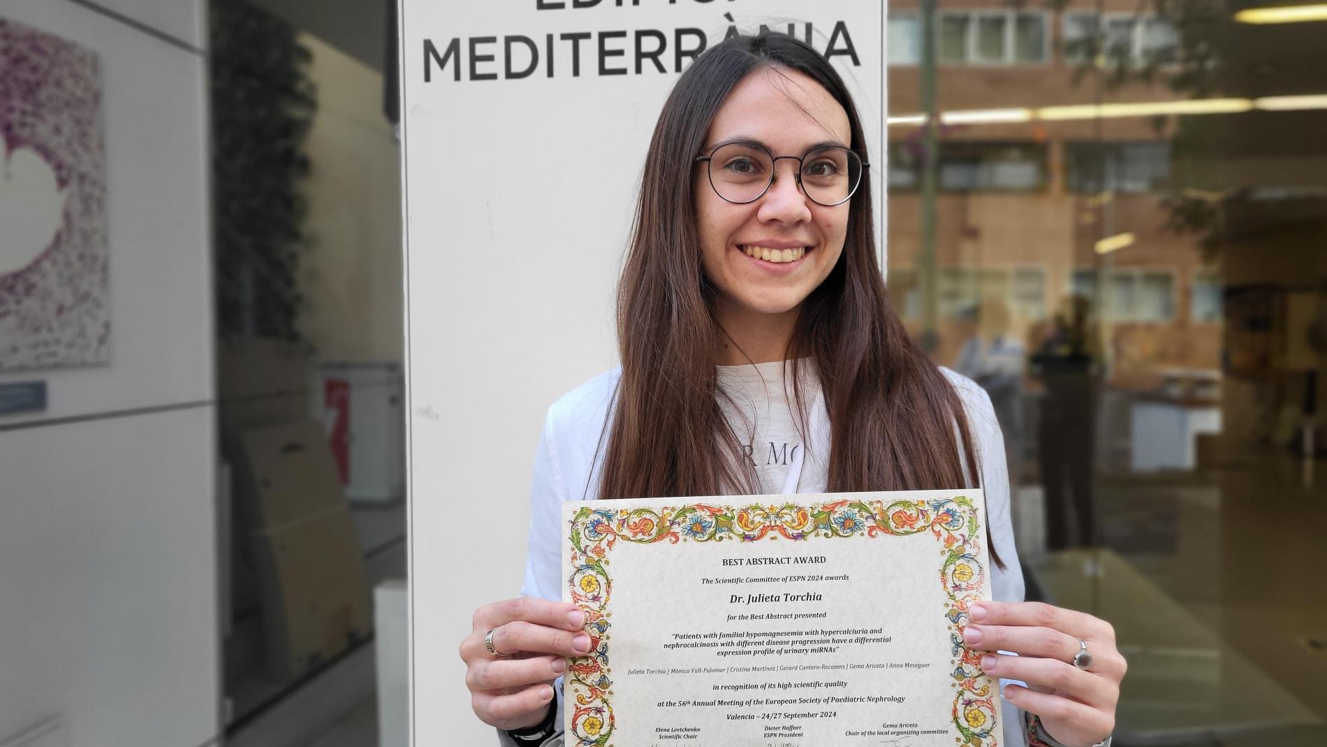 Julieta Torchia amb el premi ESPN